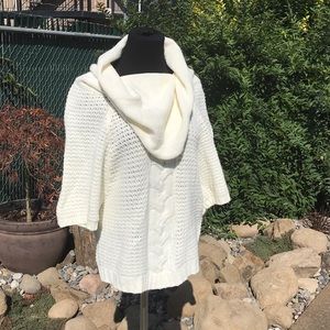 cowl neck knit sweater